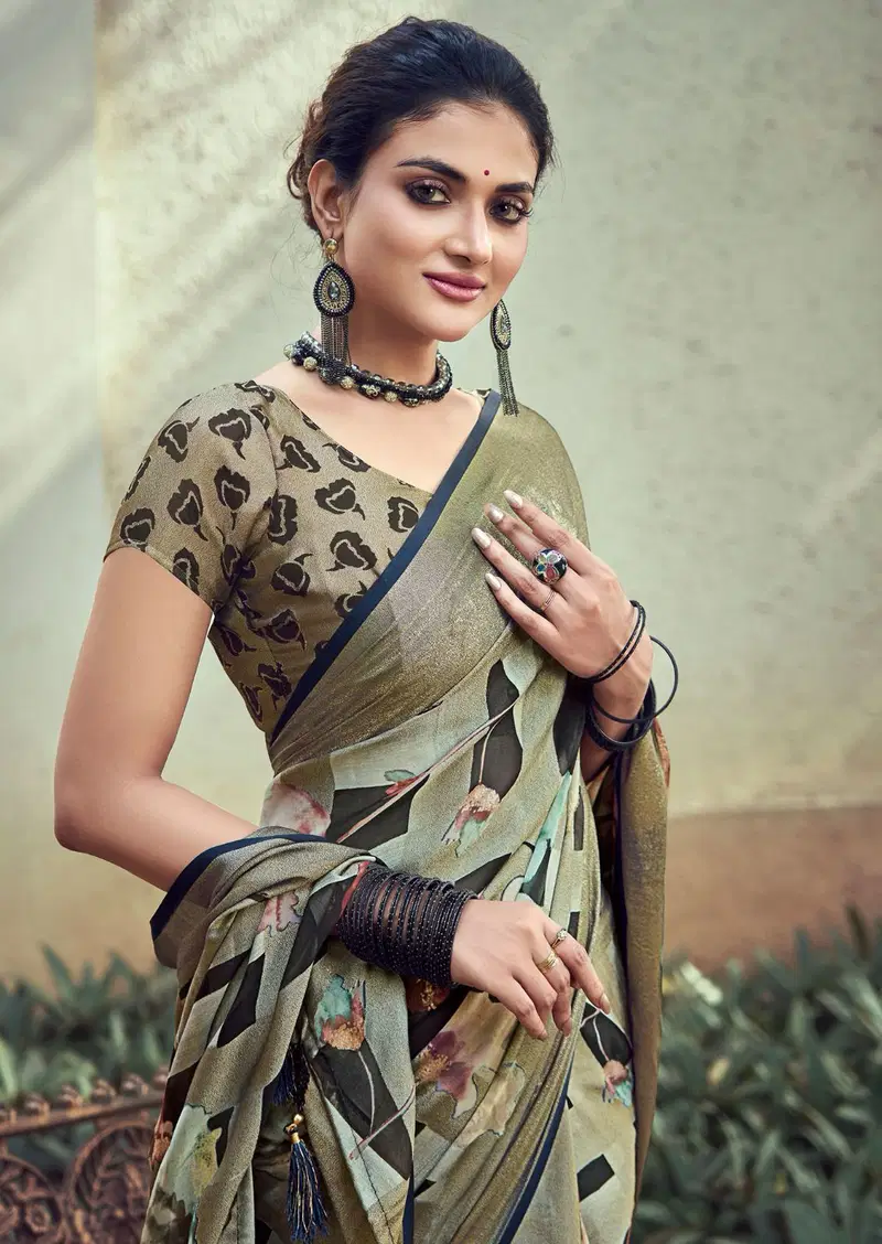 Saroj Vol 2 By Kashvi Moss Brasso Printed Designer Sarees Wholesale In India